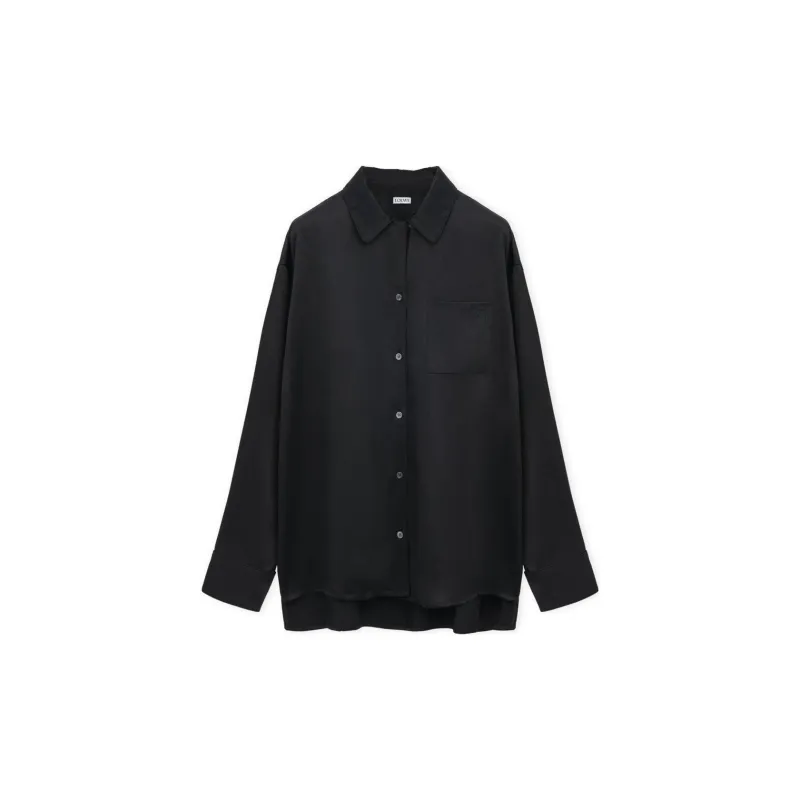 LOEWE SS25 Women's Pre Selection Collection Pajama Top Women's Black-0