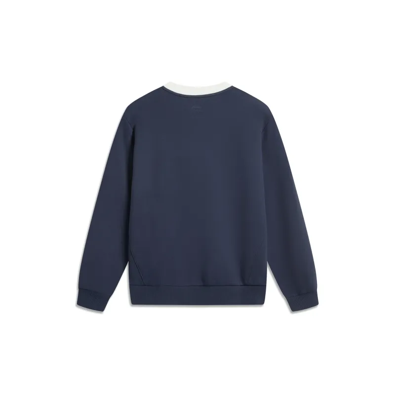 LiNing Sports Trendy Collection Sports Lifestyle Collection Sweatshirt Women's Deep Iris Blue-1