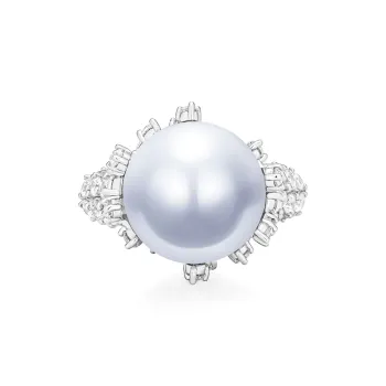GAONAS 925 Silver Imitation Pearl Rings Women's