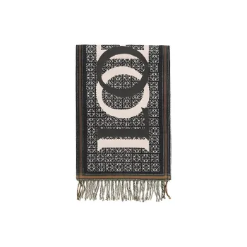 LOEWE Love Jacquard Fringed Scarf