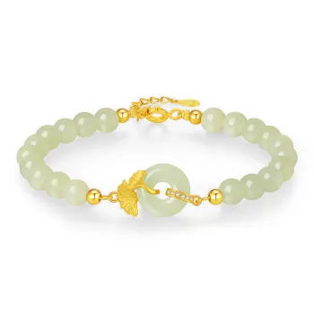 Central Fashion Hetian Jade Bracelets Green Jade Women's