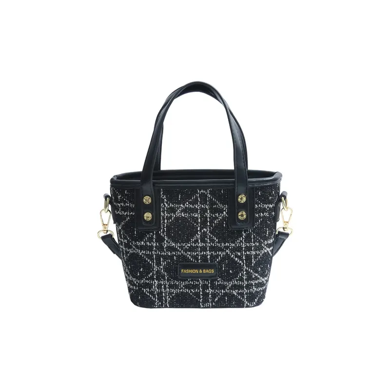 DALO Woolen Handbag Women's Black-8