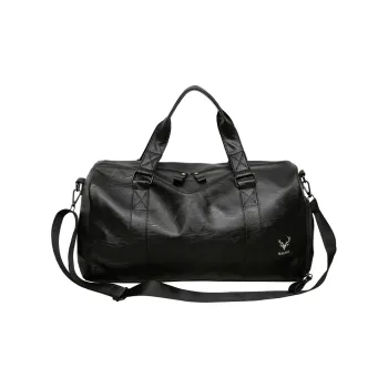 GOBLIN SHARKS 1759 PU Travel Bag Unisex Black Flat/Black Embossed/Brown Embossed