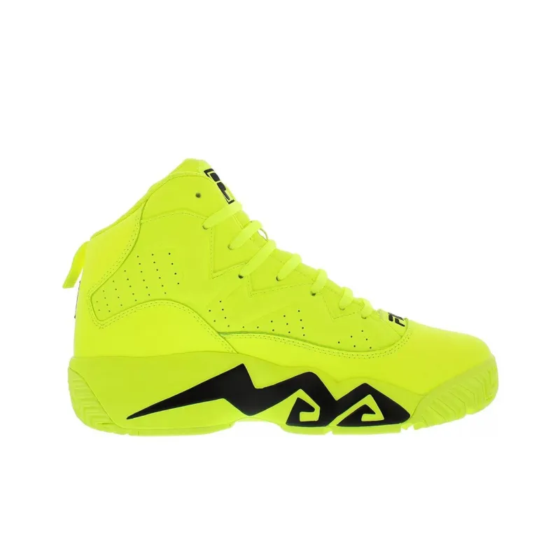 FILA MB Anti Slip Wear Resistant Mid Top Basketball Shoes Men's Yellow-1