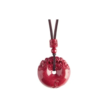 Moon Jewelry Reconstructed Cinnabar Necklaces Unisex