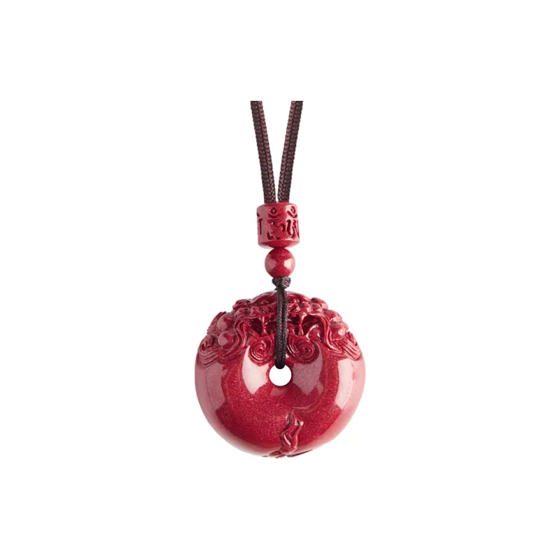Moon Jewelry Reconstructed Cinnabar Necklaces Unisex-0
