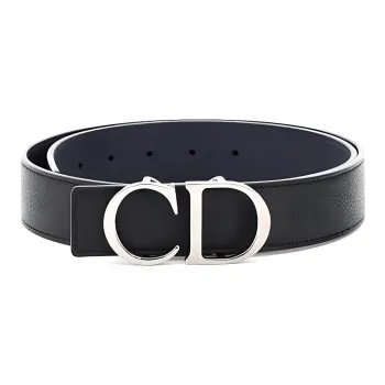 DIOR Leather Belts Unisex Black 