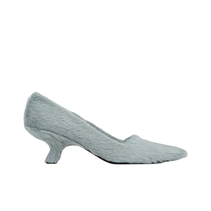 Bottega Veneta Boogie Irregular Heel High Heels 5.5cm Women's Blue-1