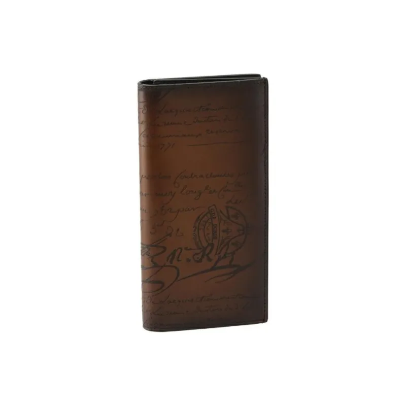 BERLUTI Cow Leather Wallet Regular Men's Brown-1