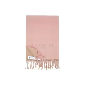 COACH Knit Scarves Unisex Pink Camel