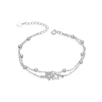 CHINA GOLD S925 Silver With Topaz Bracelets Women's