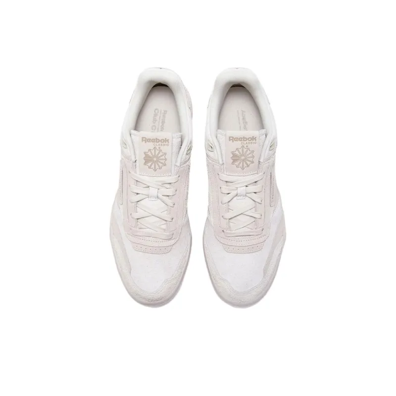 Reebok Club C Anti Slip Wear Resistant Low Top Skateboard Shoes Unisex White-4