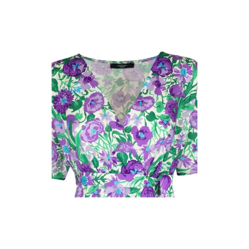 WEEKEND MaxMara Short Sleeved Dress Women's Multicolor-5
