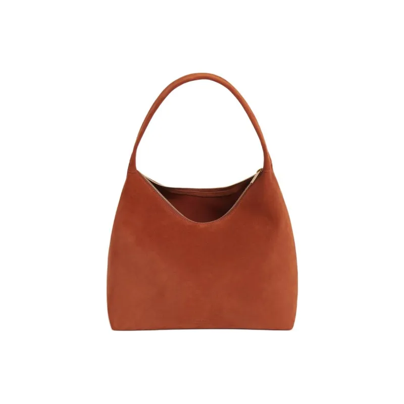 MANSUR GAVRIEL Calf Suede Shoulder Bag Women's Orange-Brown-2