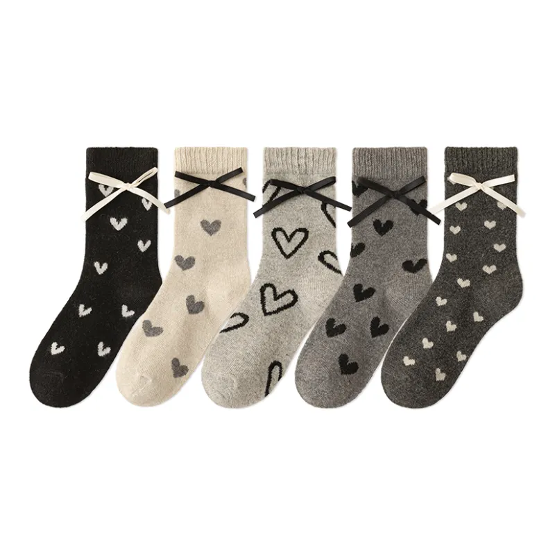 COTTON CHEESE Mid Calf Socks Women's 5 Pack-0