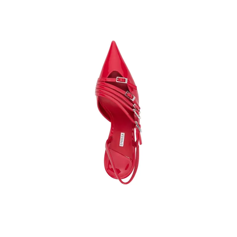 Le Silla 80mm Scarlet Slingback Pumps-4