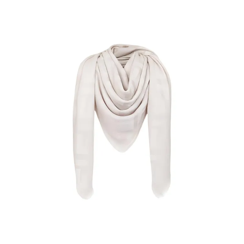 FENDI Knit Scarves Women's Light Gray-0
