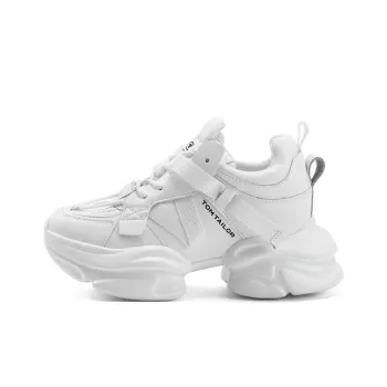 TOM TAILOR Monochrome Wanderer Collection Low Top Chunky Sneakers Women's White