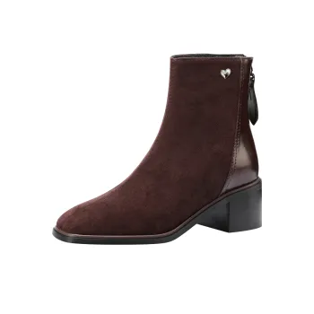 Mulinsen Ankle Boots Women's Burgundy/Black