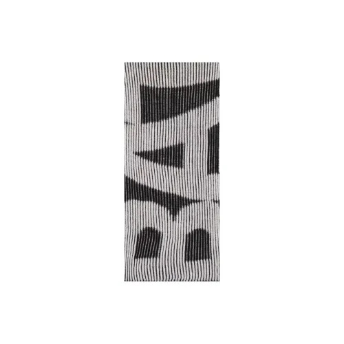 Balenciaga Wool Knit Scarves Women's Black White