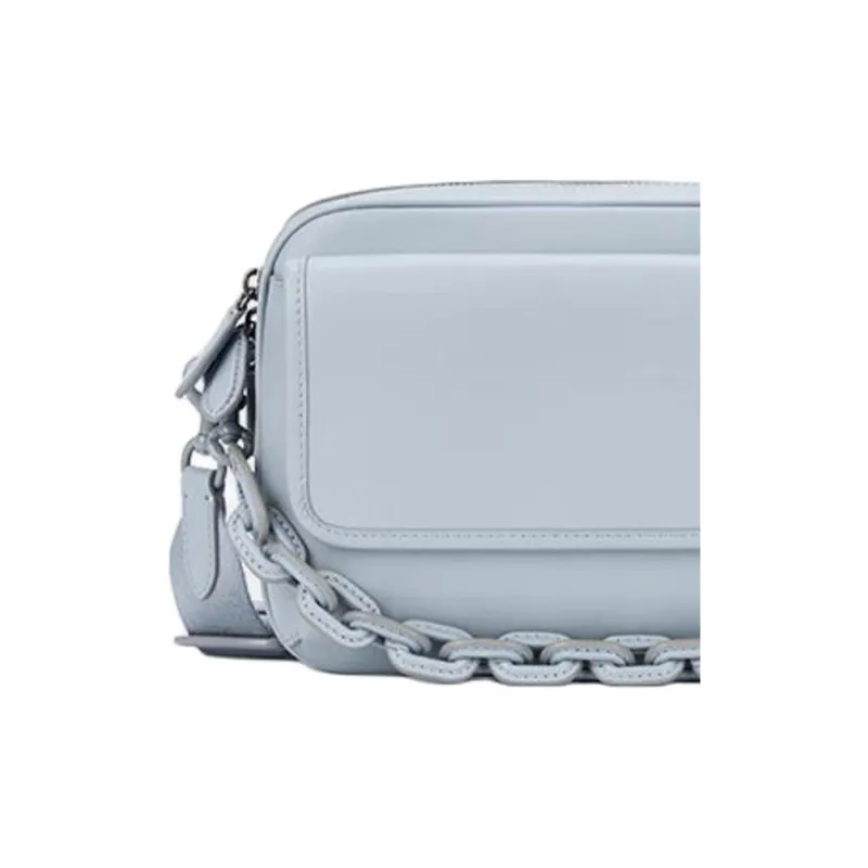 COACH Charter Glove Tanned Leather Handbag, Shoulder Bag, Crossbody Bag Medium Size Men's Gray Blue-4