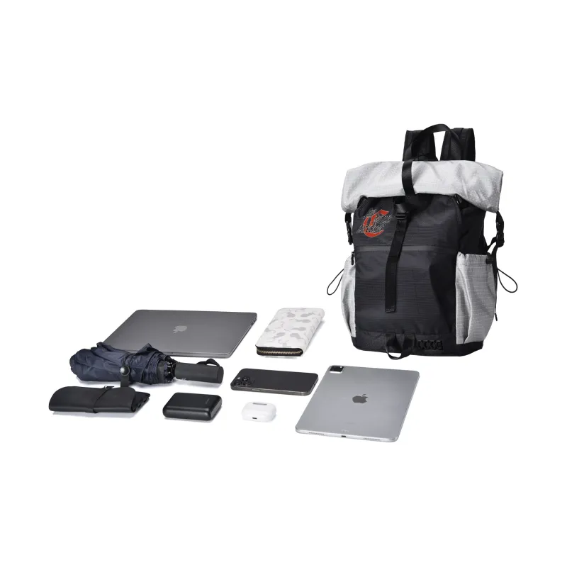 COEXISTENCE Polyester Minimalist Style Trendy Commute Outfit Backpack Regular Unisex Black Gray-4