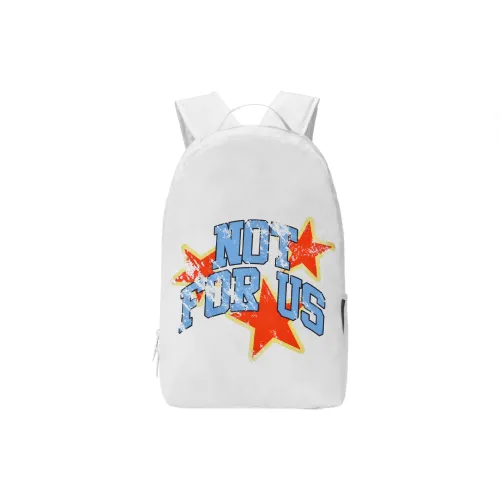 HINY Polyester Backpack Students Backpack Backpack Regular Unisex White