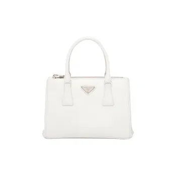 PRADA Galleria Killer Bag Cow Leather Shoulder Bags Handbags Regular Women's White