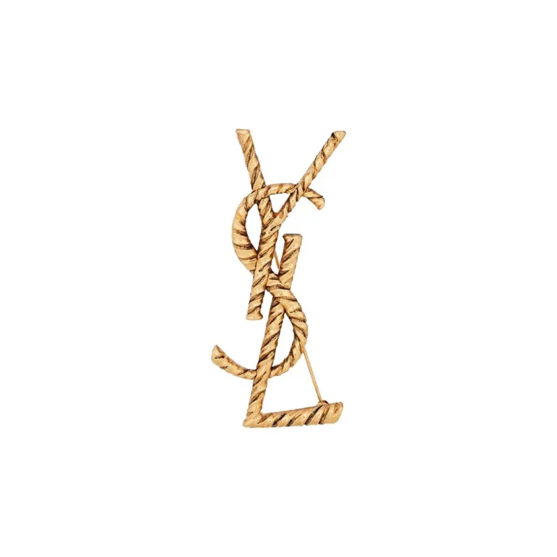 SAINT LAURENT Opyum Ysl Crocodile Brooch-0
