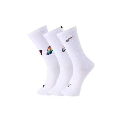 PUMA Knee-High Socks Unisex 3 Pack White