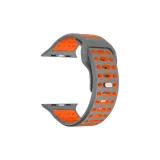 Single Pin Two-Tone Multi-Hole Strap, Gray+Orange