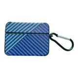Blue-Purple Patchwork Carbon Fiber, with Charm