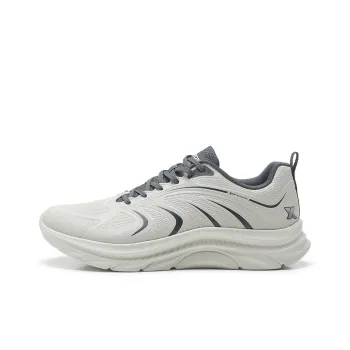 XTEP Cushioned Water Resistant And Wear Resistant Low Top Casual Running Shoes Men's Beige Gray