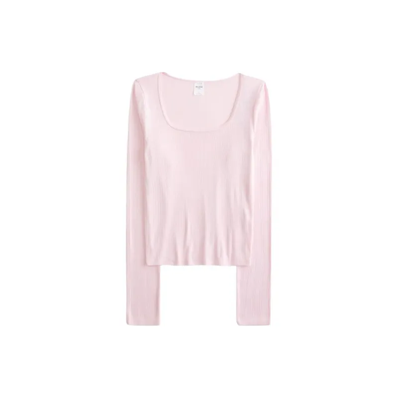 Hollister Pajama Tops Women's Pink-0