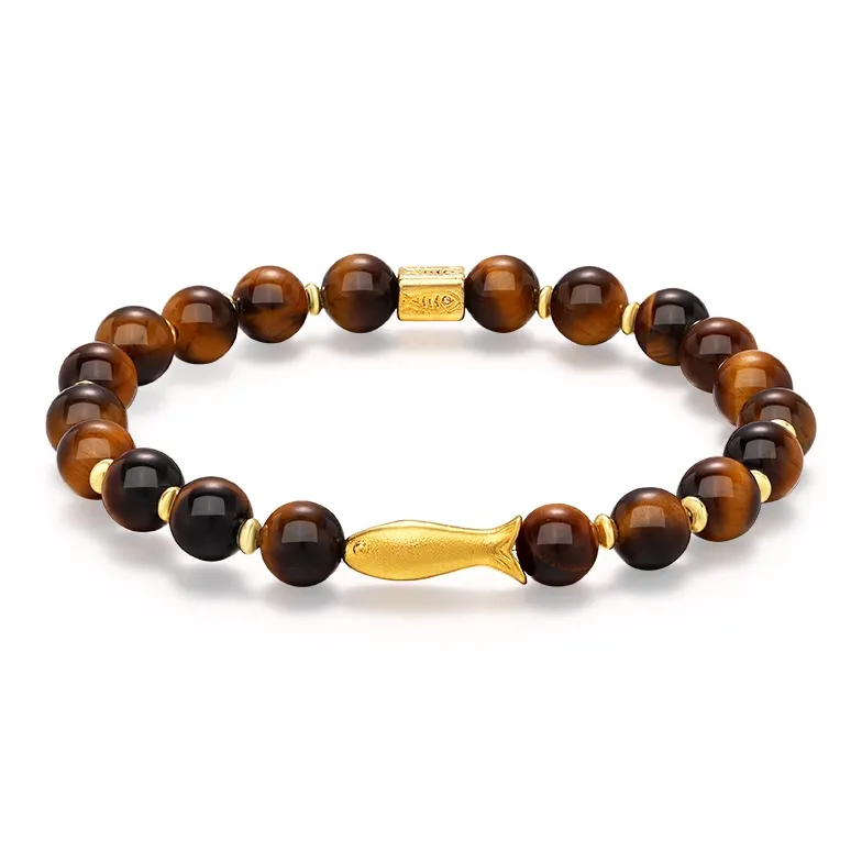 JINLIUFUJIXIANG Tiger's Eye Stone Bracelets Unisex-0