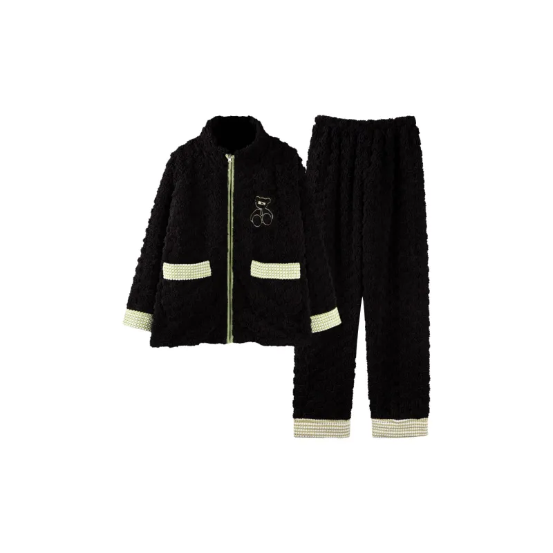 XIAFENYAN Pajama Set Women's Black-0