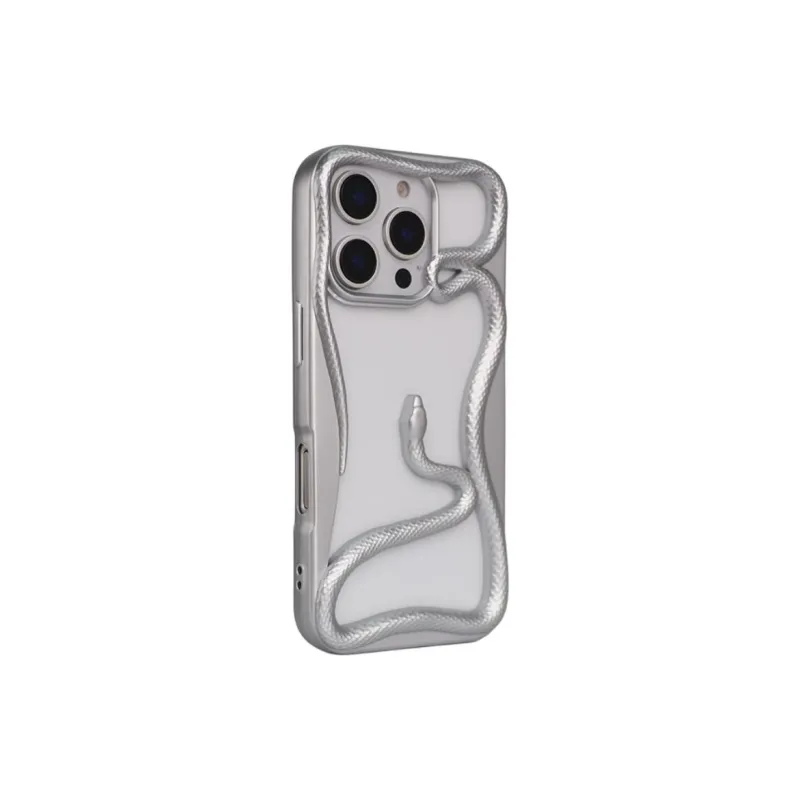 TXBX TPU Material Trendy And Cool Cut Out Matte Snake Phone Case Compatibility With Apple 16/15/14/13/12 Collection-6