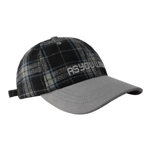 FREE RABBITⅡ Korean Style Trendy Letter Embroidery Patchwork Color Blocking Baseball Caps Unisex-1