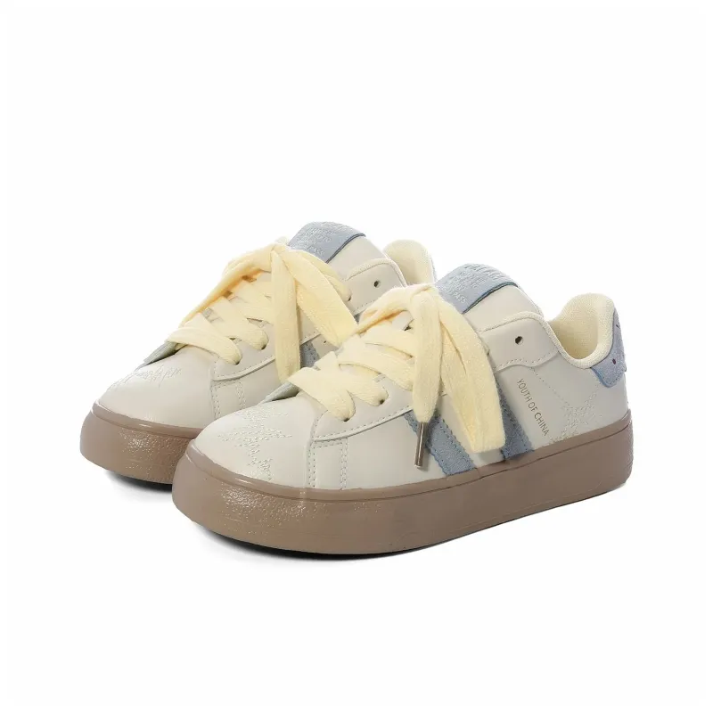 ABCIO Coverage Slip Resistant Water Resistant Low Top Skateboard Shoes Women's Cream Cake Box-3