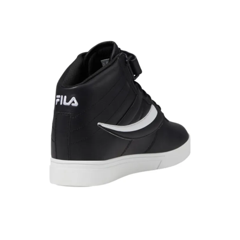 FILA Vulc 13 Anti-Slip Wear-Resistant Mid-Top Casual Shoes Men's Black White-2