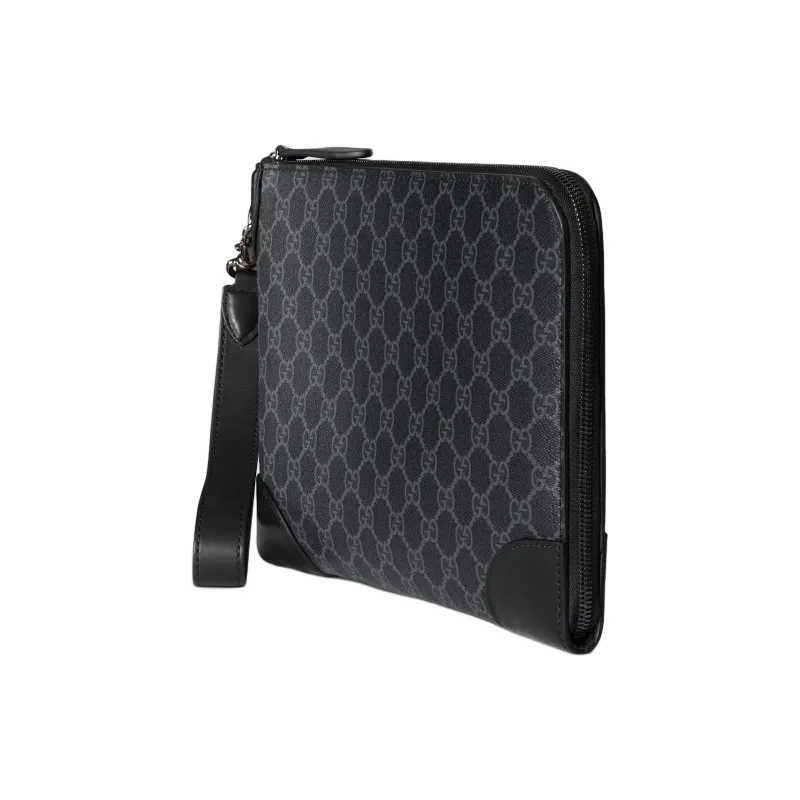 GUCCI GG Emblem Coated Material Clutch Small Size Men's Black-1