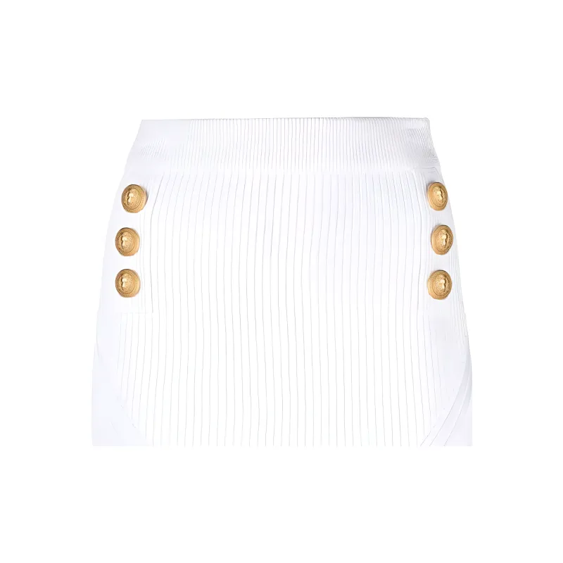 BALMAIN Casual Short Skirts Women's White-4