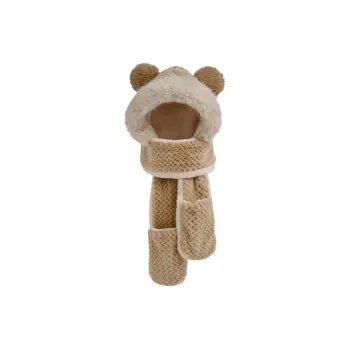 BAGGL Rabbit Fur Hoods & Plush Hats Unisex Gift Box Set