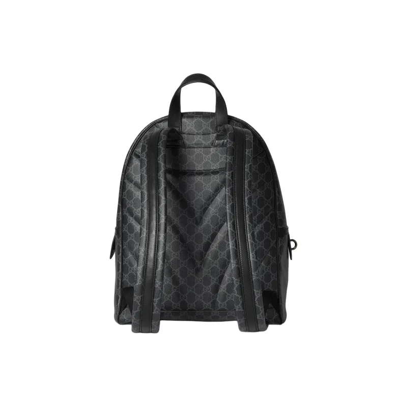 GUCCI GG Emblem Fabric Backpack Medium Size Men's Black-3