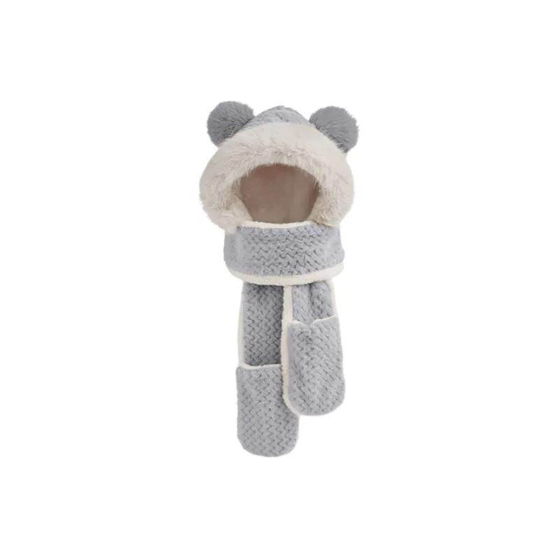 BAGGL Rabbit Fur Hoods & Plush Hats Unisex Gift Box Set-4