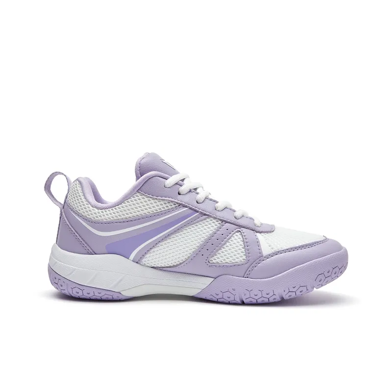 VOIT Coverage Lightweight Rebound Low Top Badminton Shoes Women's Purple White-1