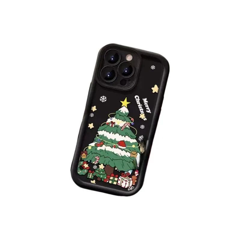 BYZ TPU Material Christmas Tree Phone Case Compatibility Apple IPhone 14/15/16 Pro Max/Plus-3