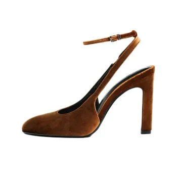 ZARA Slim Heel High Heels 11cm Women's Brown