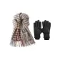 Scarf+Black Fleece-Lined Glove