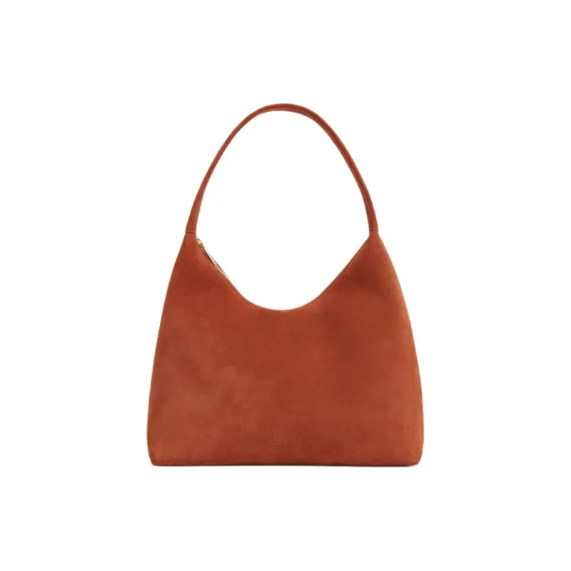 MANSUR GAVRIEL Calf Suede Shoulder Bag Women's Orange-Brown-0
